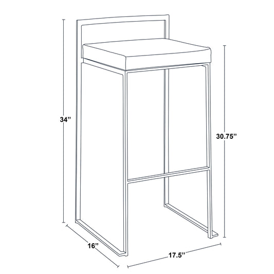 Fuji - Contemporary Stackable Design Barstool