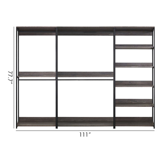 Monica - Walk-In Closet System With Spacious Drawer - Gray