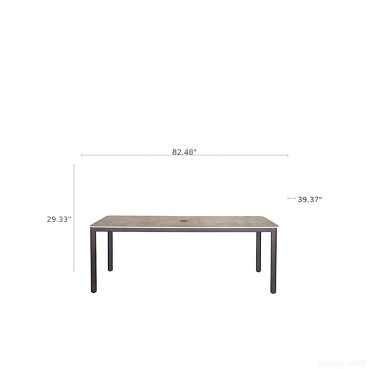 Verona - Dining Table - Dark Espresso / Gray