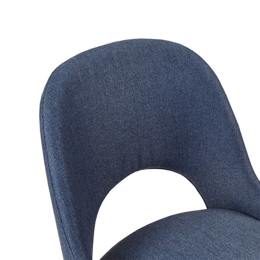 Dining Side Chair Upholstered Textured (Set of 2) - Navy