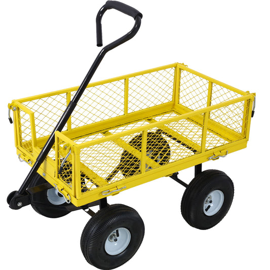 Heavy Duty Steel Garden Cart With Sides
