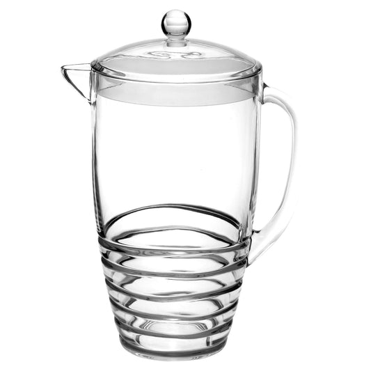 Swirl Unbreakable Plastic Water Pitcher With Lid And Spout