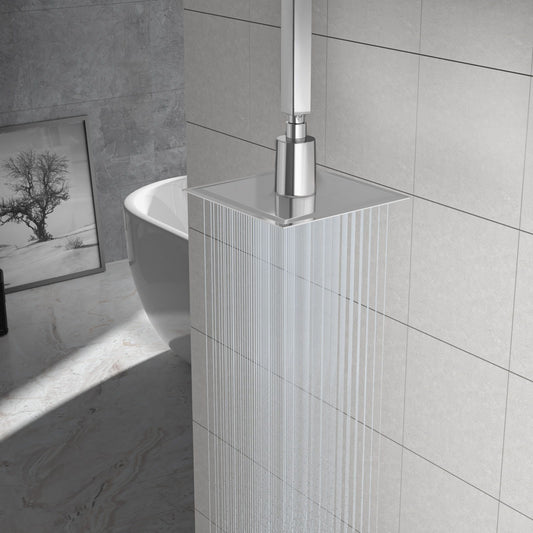 Ultra Thin 8" Square Rain Shower Head 304 Stainless Steel, Wall / Ceiling Mounted