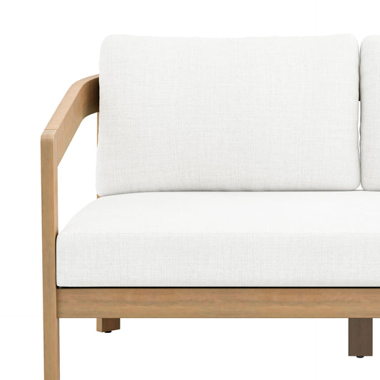 Wesley - Patio Sofa With Cushions - White