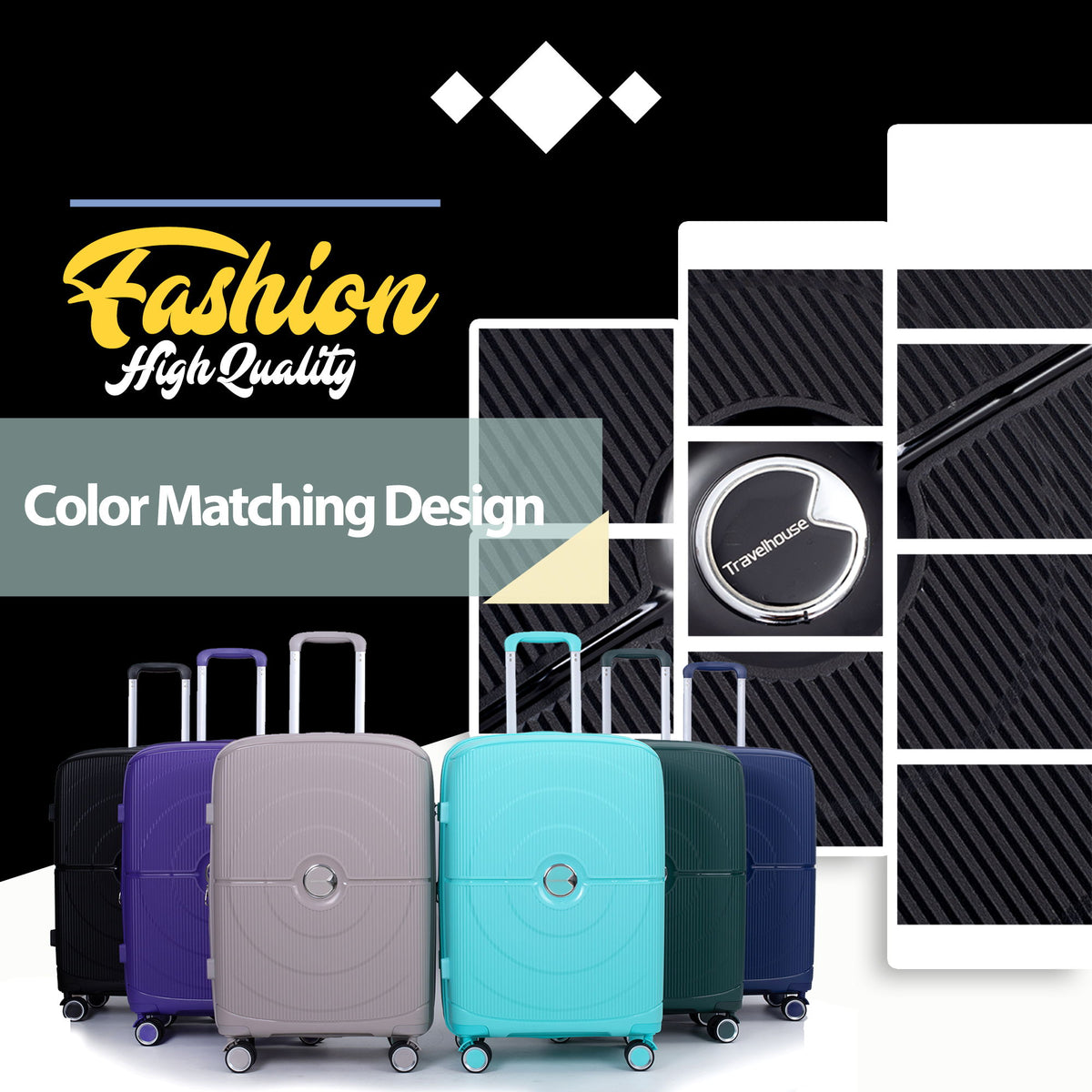 Expandable Hardshell Suitcase Double Spinner Wheels Luggage Sets