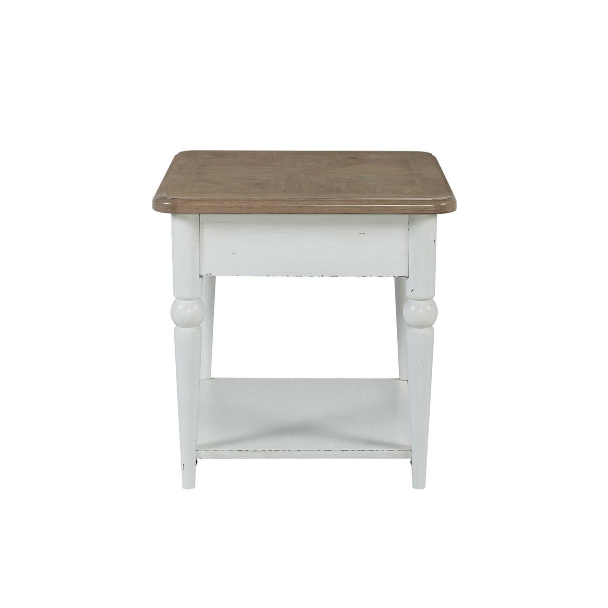 Turnberry Park - Rectangular End Table - Washed White