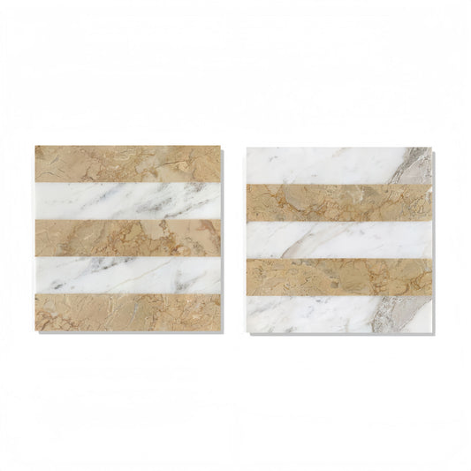 Elegant Waterjet Polished Marble Tile For Floor And Wall