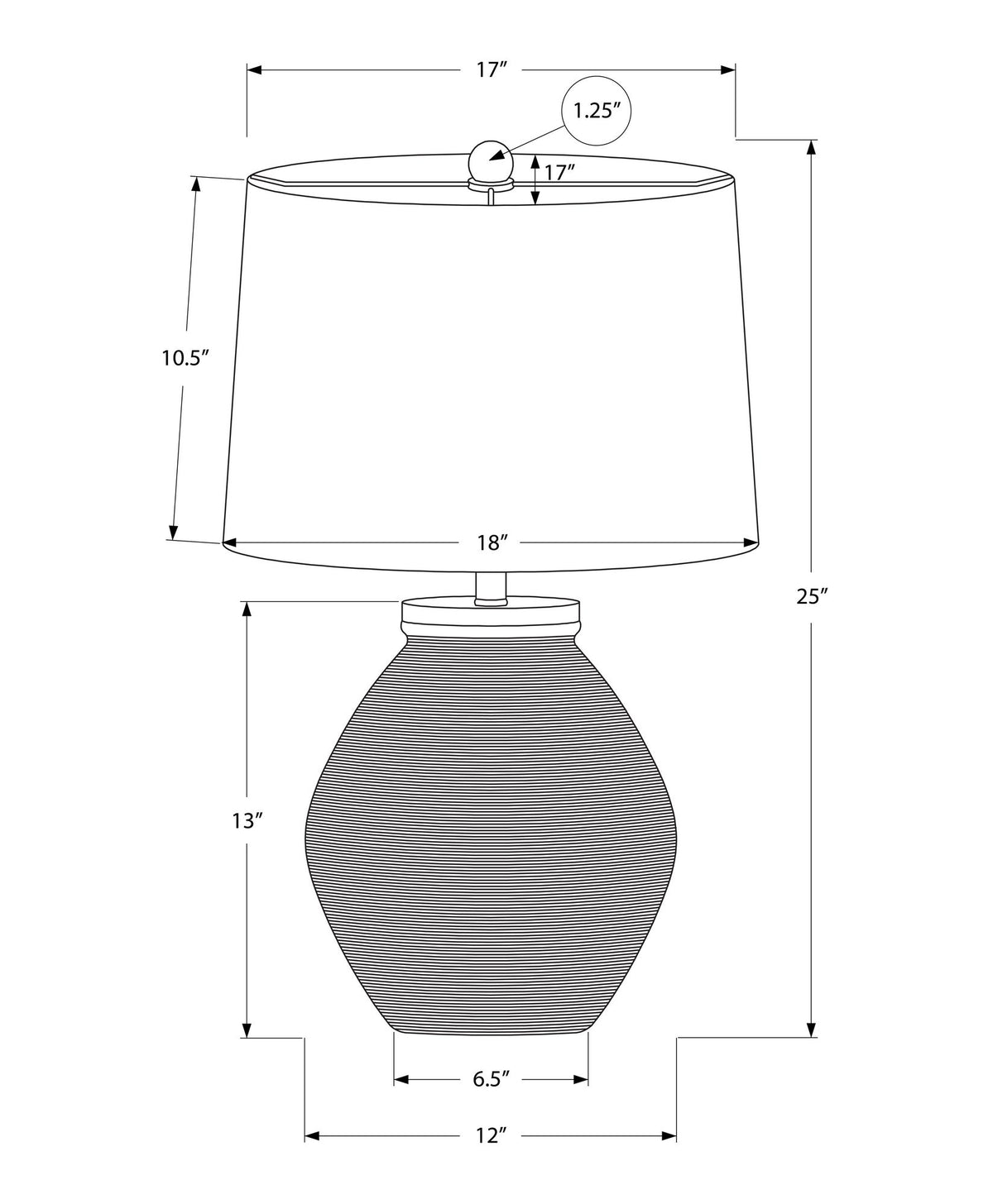 Lighting, Table Lamp, Concrete, Contemporary - Black / Cream