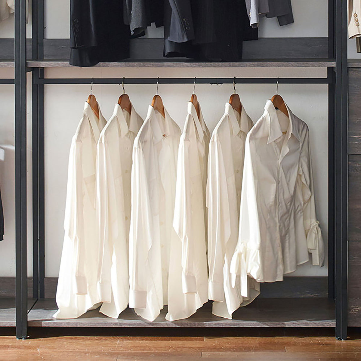 Monica - Walk-In Closet System With Spacious Drawer - Gray