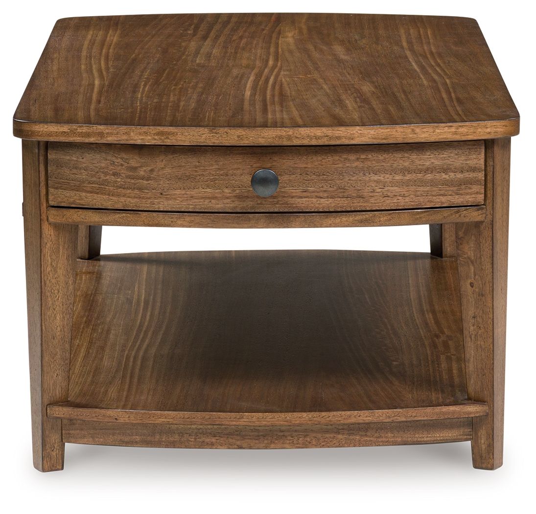 Burkbyer - Rectangular Cocktail Table - Brown