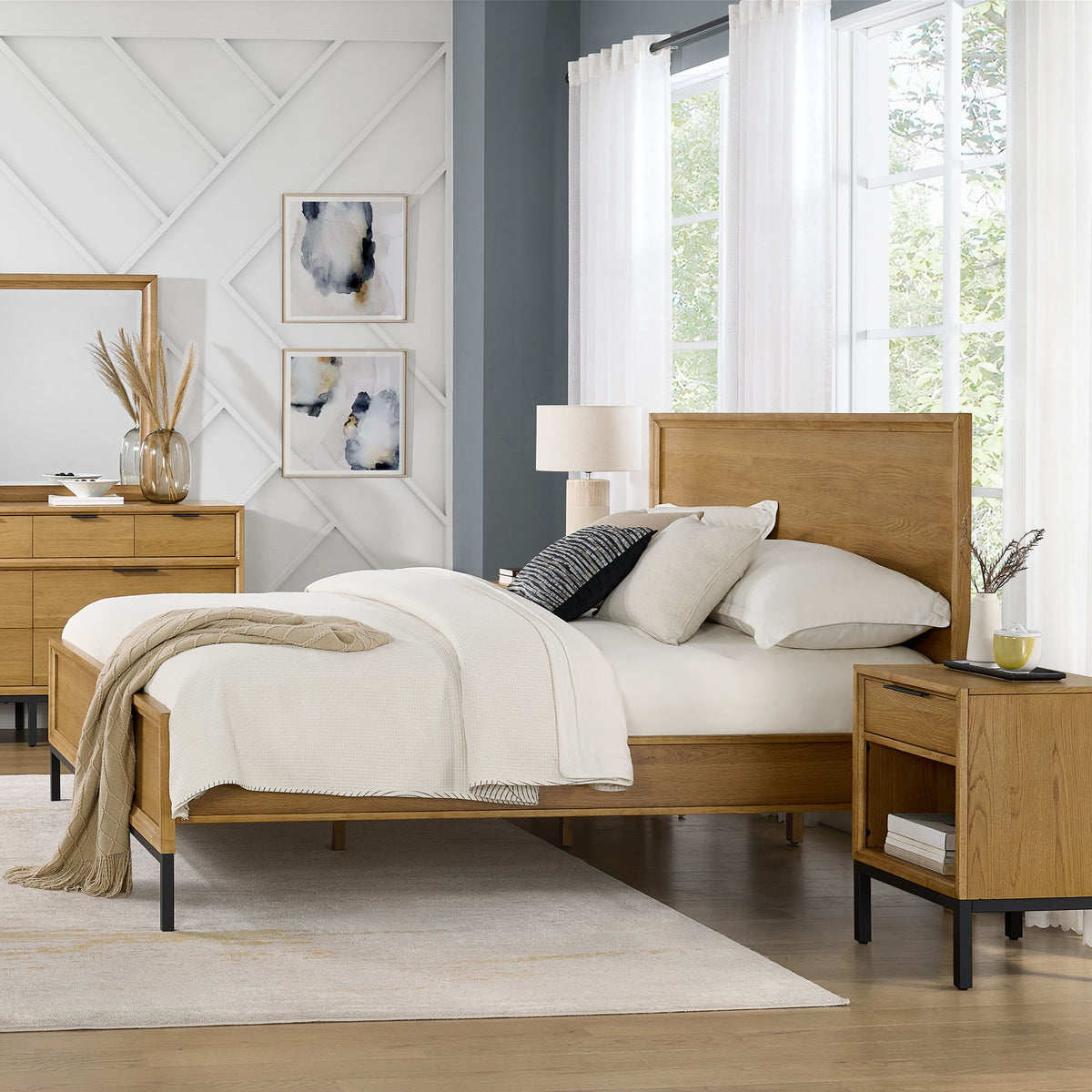 Newport - Nightstand - Natural Oak