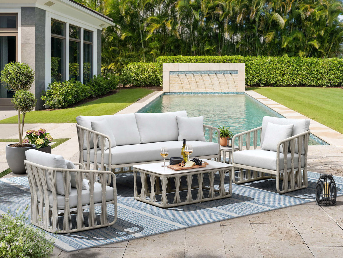 Alexa - Outdoor Seating Chair With Pillow - White