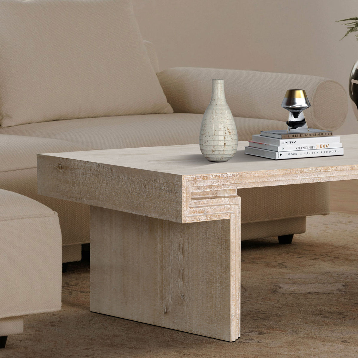 American Vintage Industrial Coffee Table, Double Tier Design