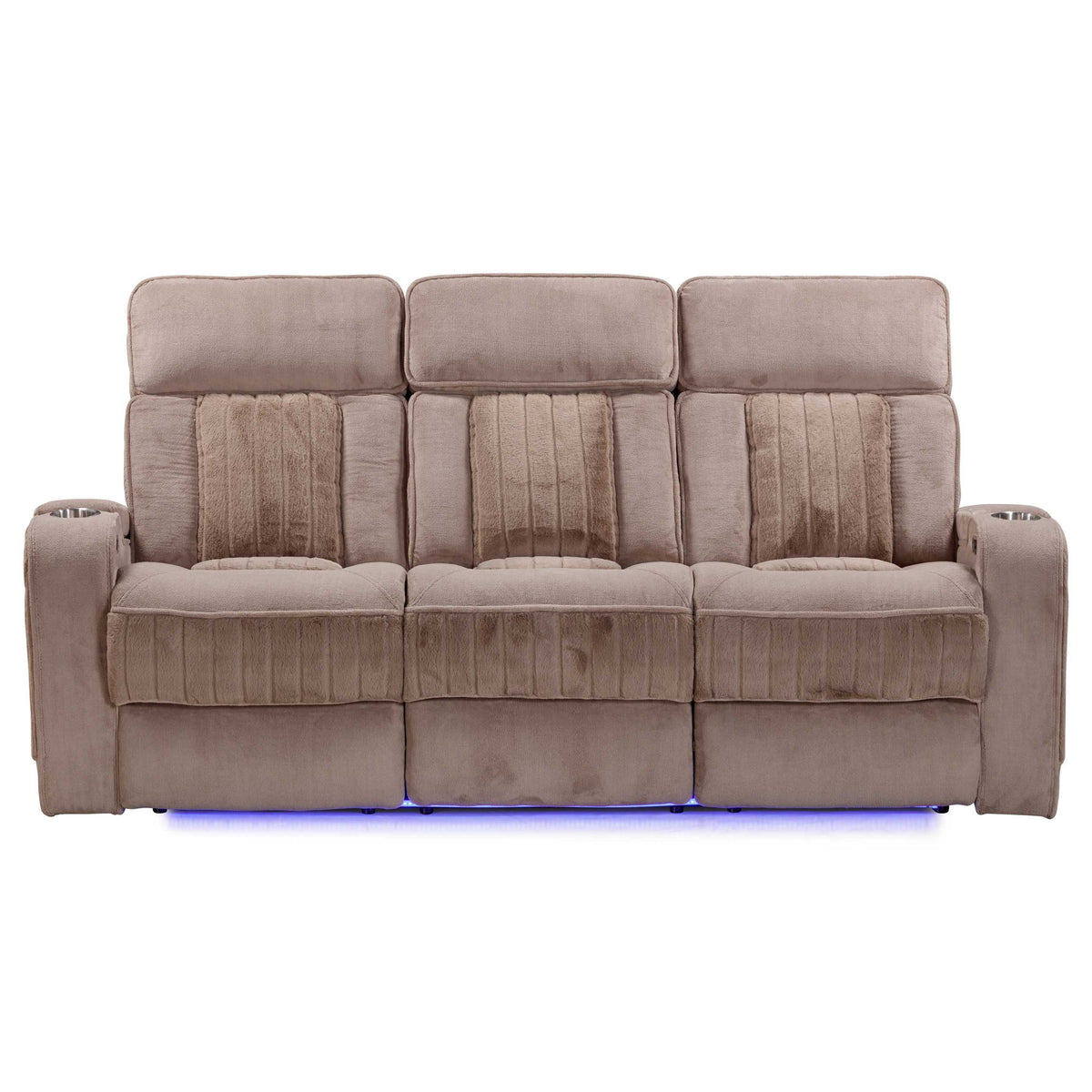 Equinox - Power Reclining Sofa, Loveseat And Recliner - Mushroom