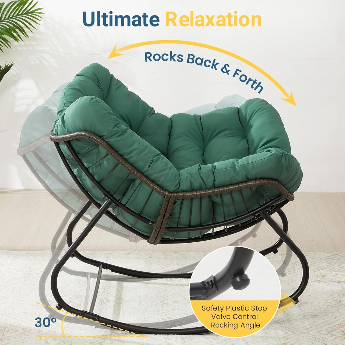 Egg Rocking Chair With Ottoman