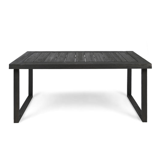 Outdoor Acacia Wood Dining Table, Sandblast Finish