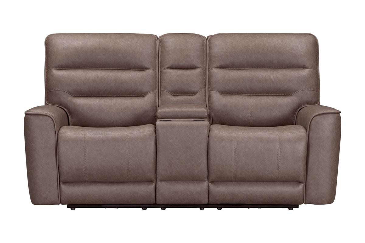 Lawson - Power Zero Gravity Tilt Console Loveseat P2 - Sydney Brunette