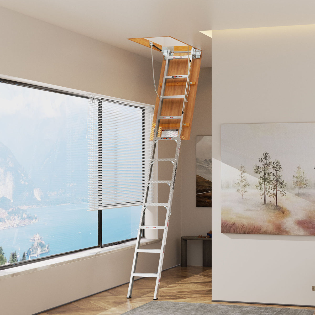 Household Aluminum Attic Ladder