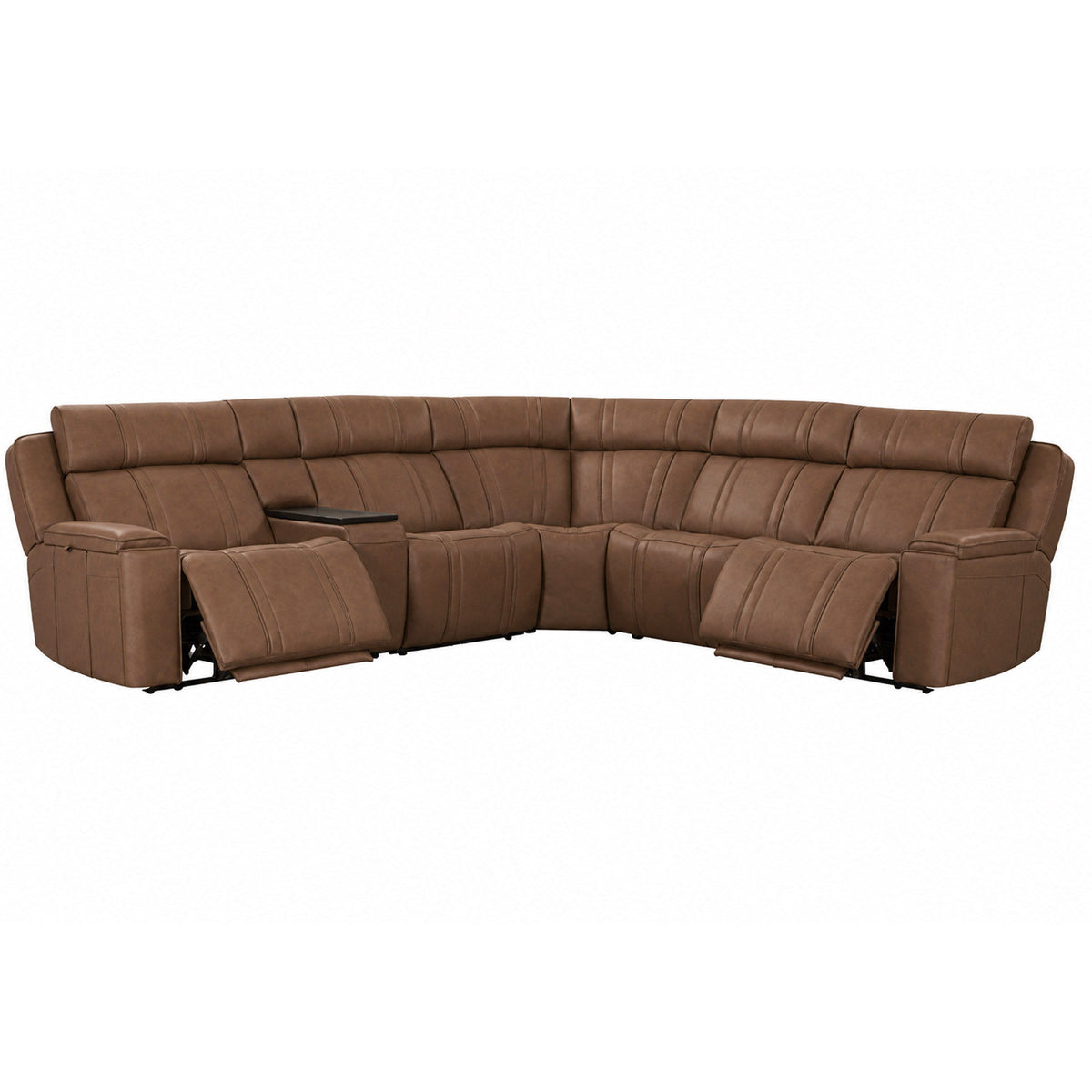 Sausalito - 6 Piece Modular Zero Gravity Power Reclining Sectional with Power Adjustable Headrests - Spice Envy