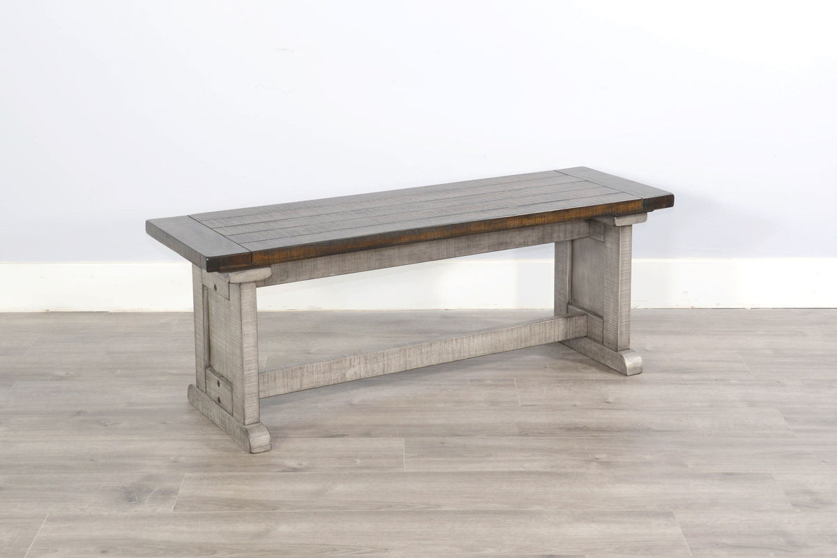 Homestead Hills - Wood Side Bench - Tobacco Leaf / Alpine Gray