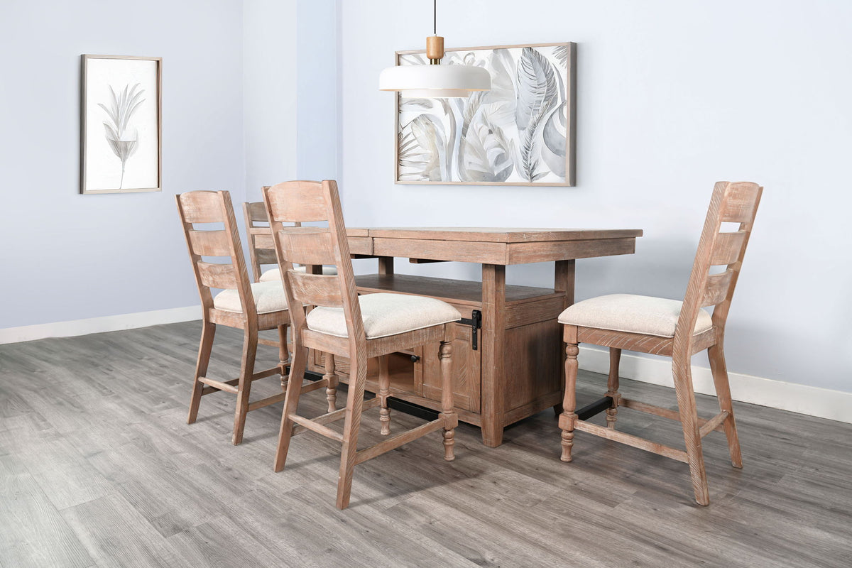 Sierra - Counter Stool, Cushion Seat (Set of 2) - Amber