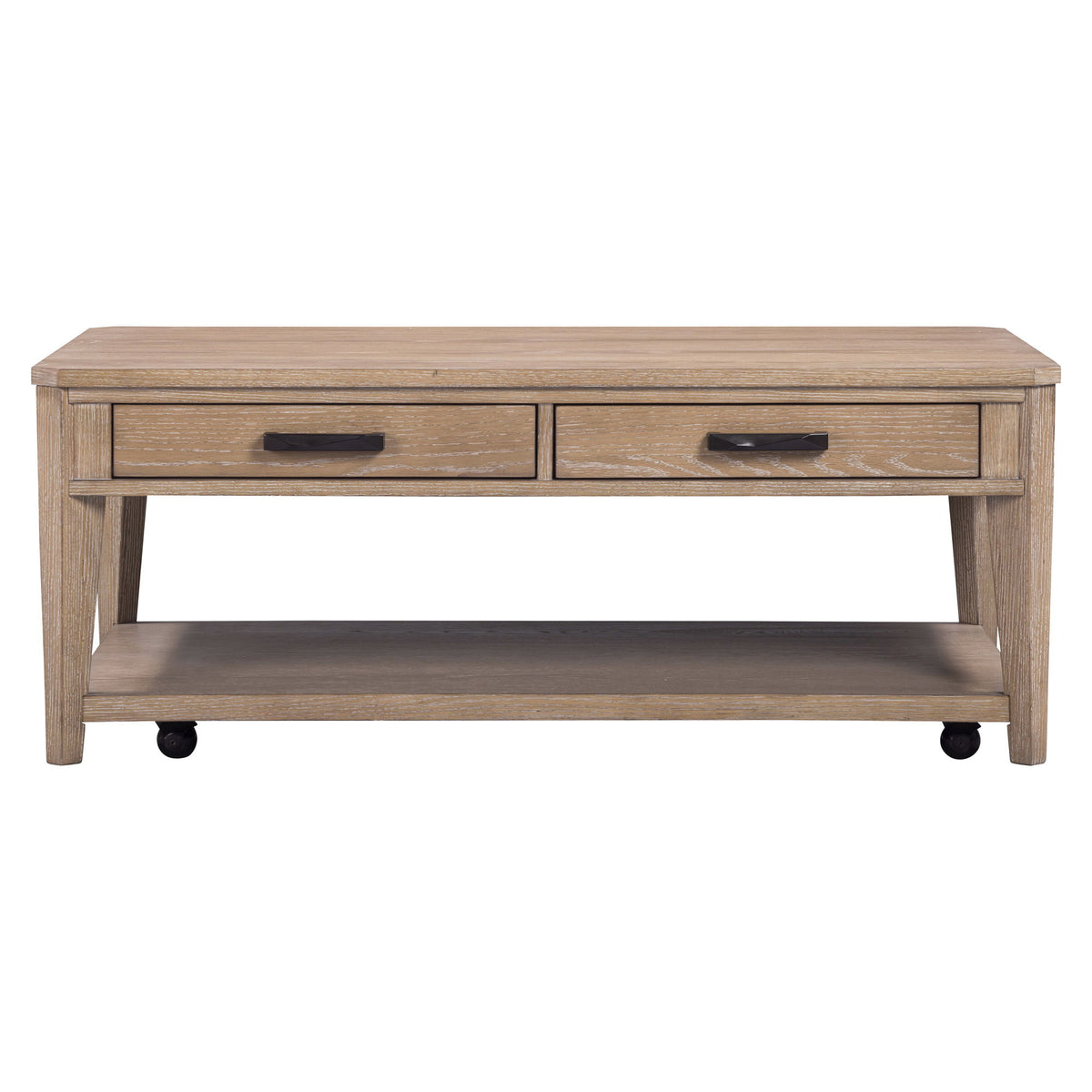 Breckenridge - Cocktail Table Rect With Casters - Medium Brown