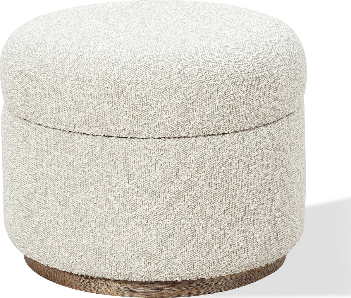 Virgil Off-White - Upholstered Storage Ottoman - Ricotta Boucle (2026)