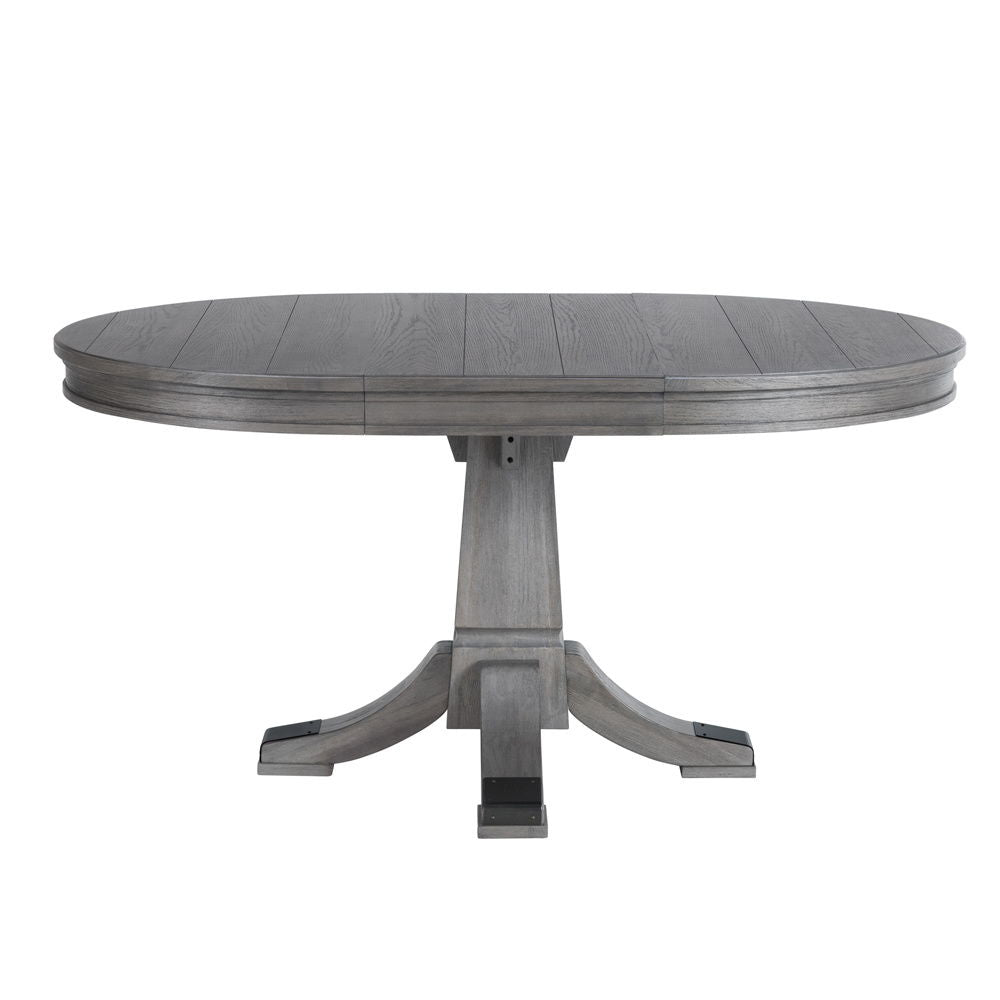 Foundry - Pedestal Table - Brushed Pewter