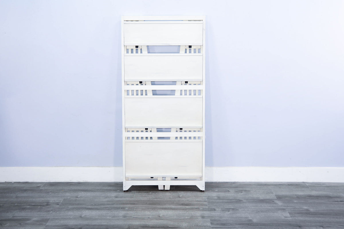 60" Folding Bookcase - White