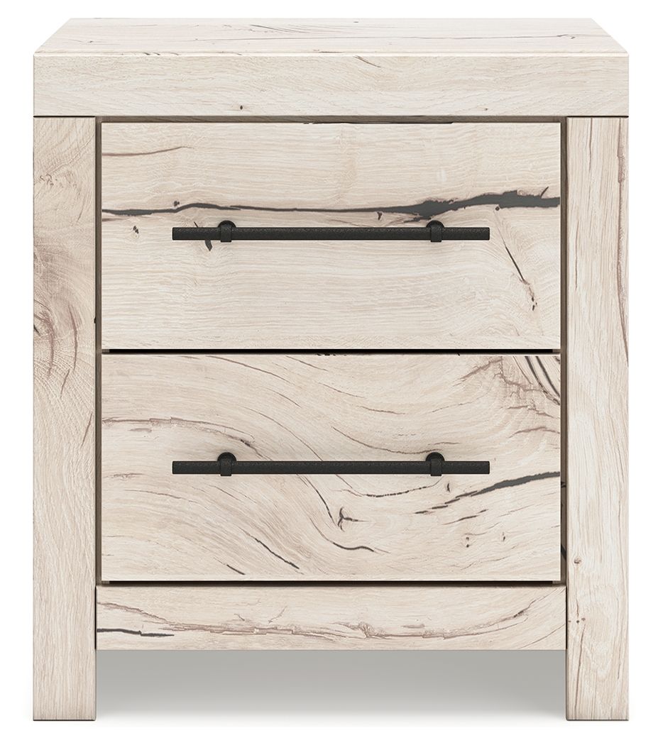 Lawroy - Two Drawer Night Stand - Light Natural