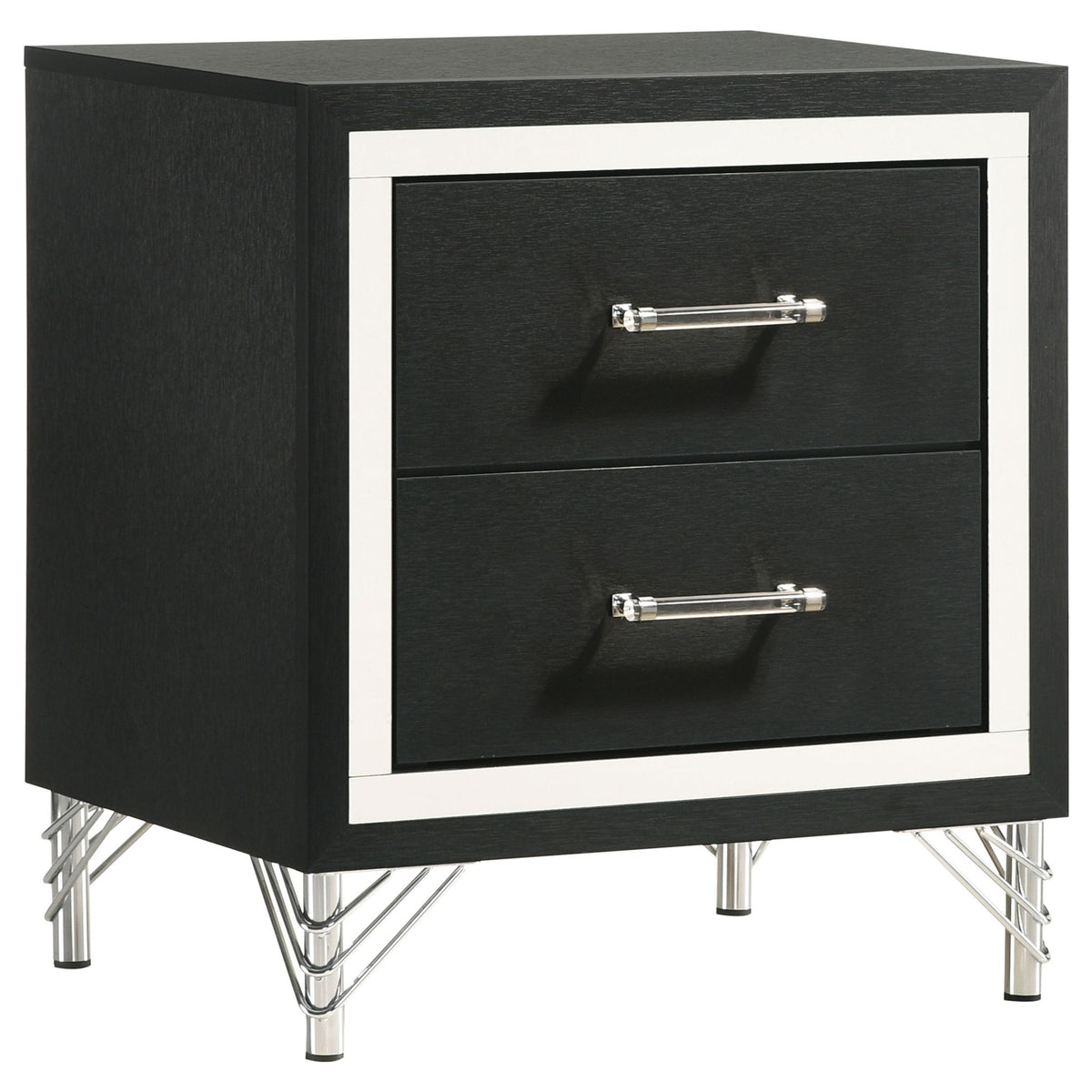 Malcolm - 2 Drawer Nightstand - Black