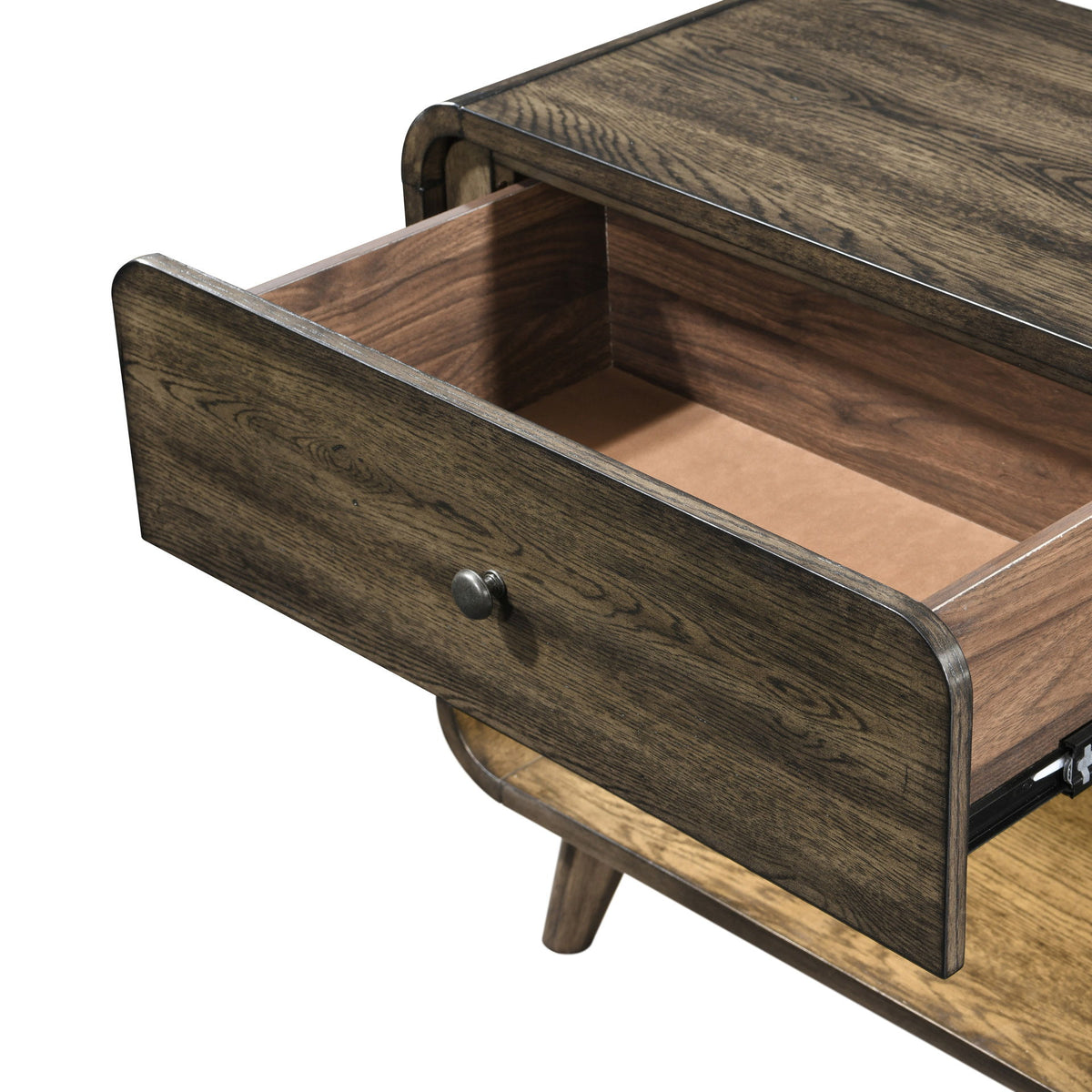 Rex - Nightstand - Walnut Brown