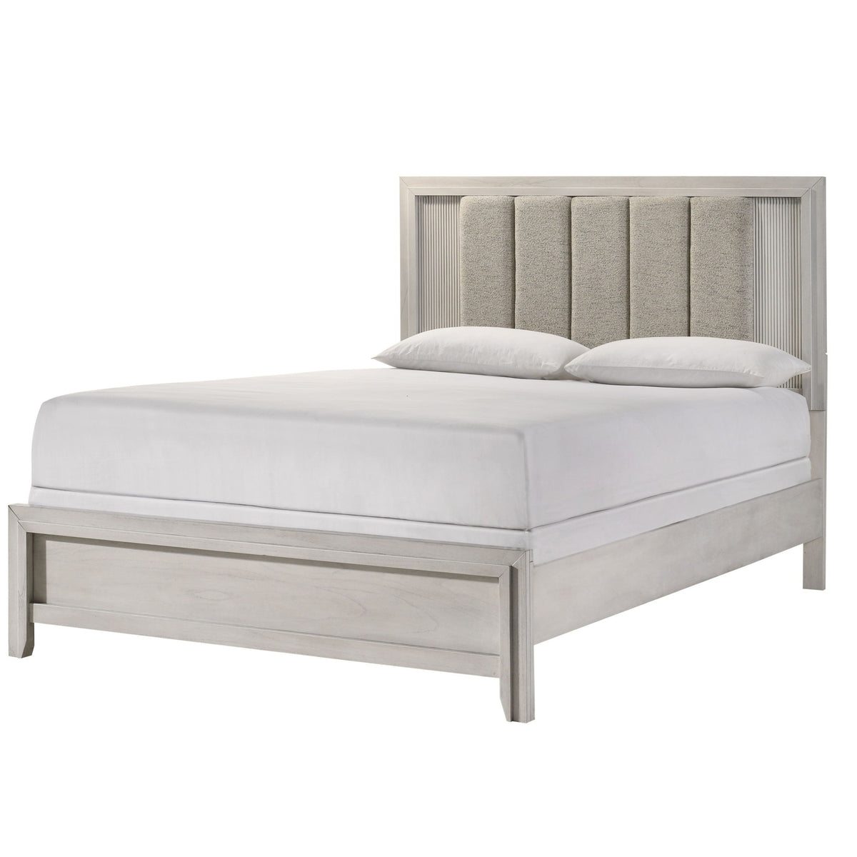 Plush Upholstered Headboard Framed Bed