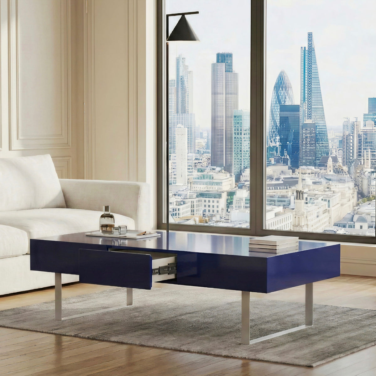 Rectangular Coffee Table With Hidden Storage