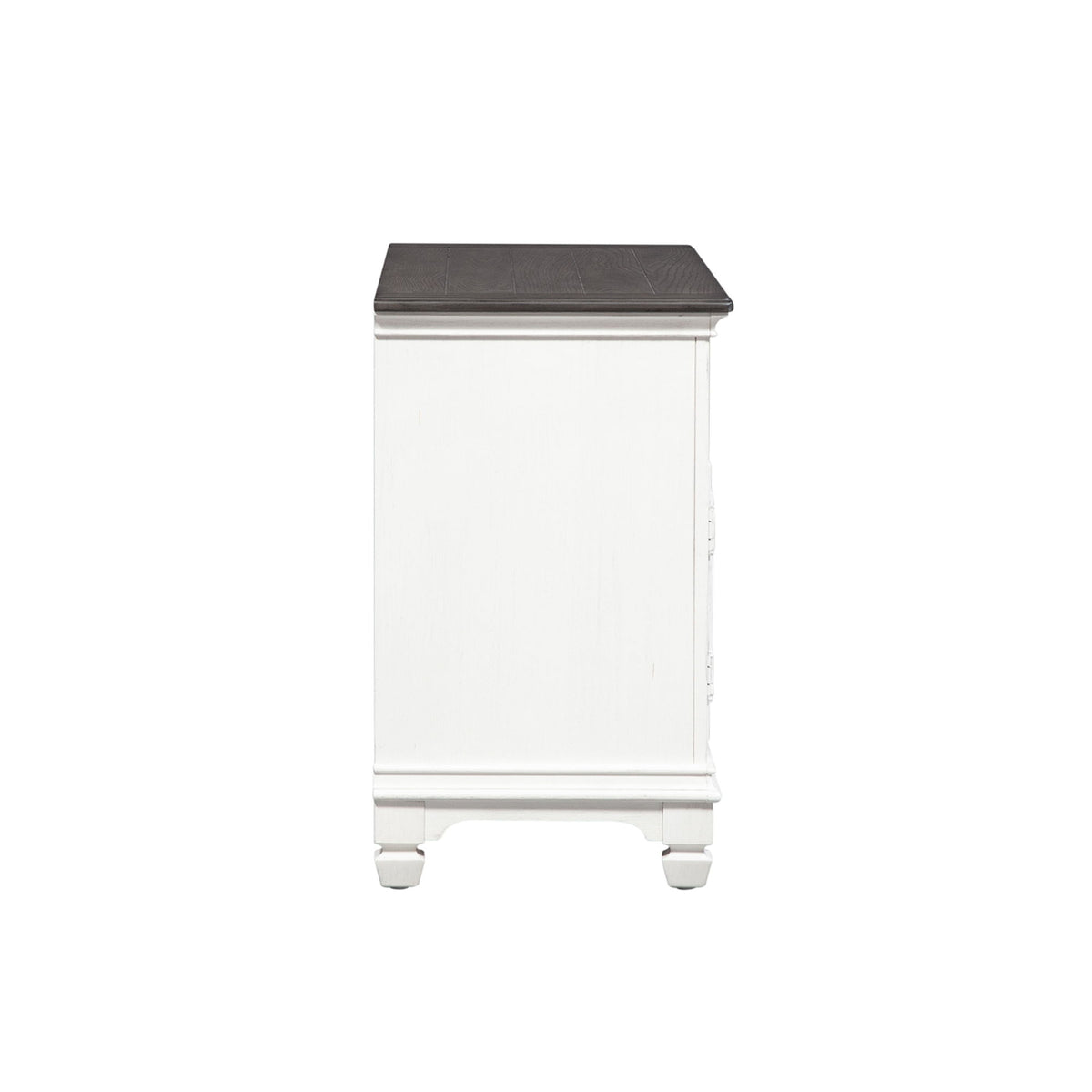 Allyson Park - 46" TV Console - Wirebrushed White / Charcoal