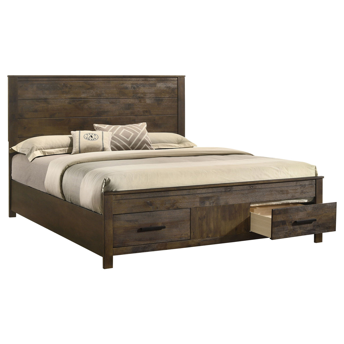 Greely - Eastern King Storage Bed - Brown