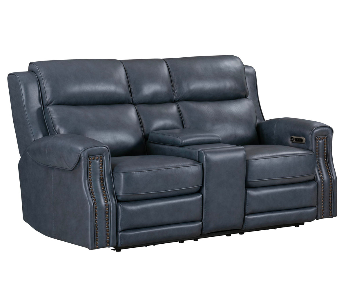 Hensley - Leather Power Reclining Sofa And Loveseat - Marina Dream