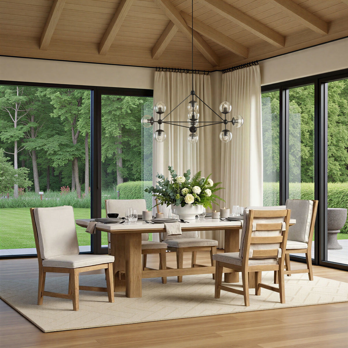 Cornerstone - Stone Top Table - French Oak