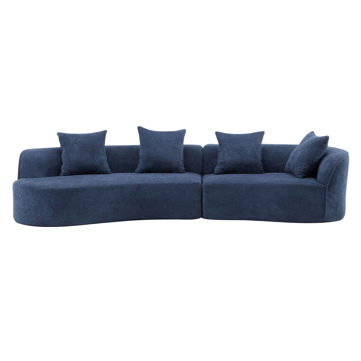Elegant Curved Sectional Sofa With Full Foam Comfort