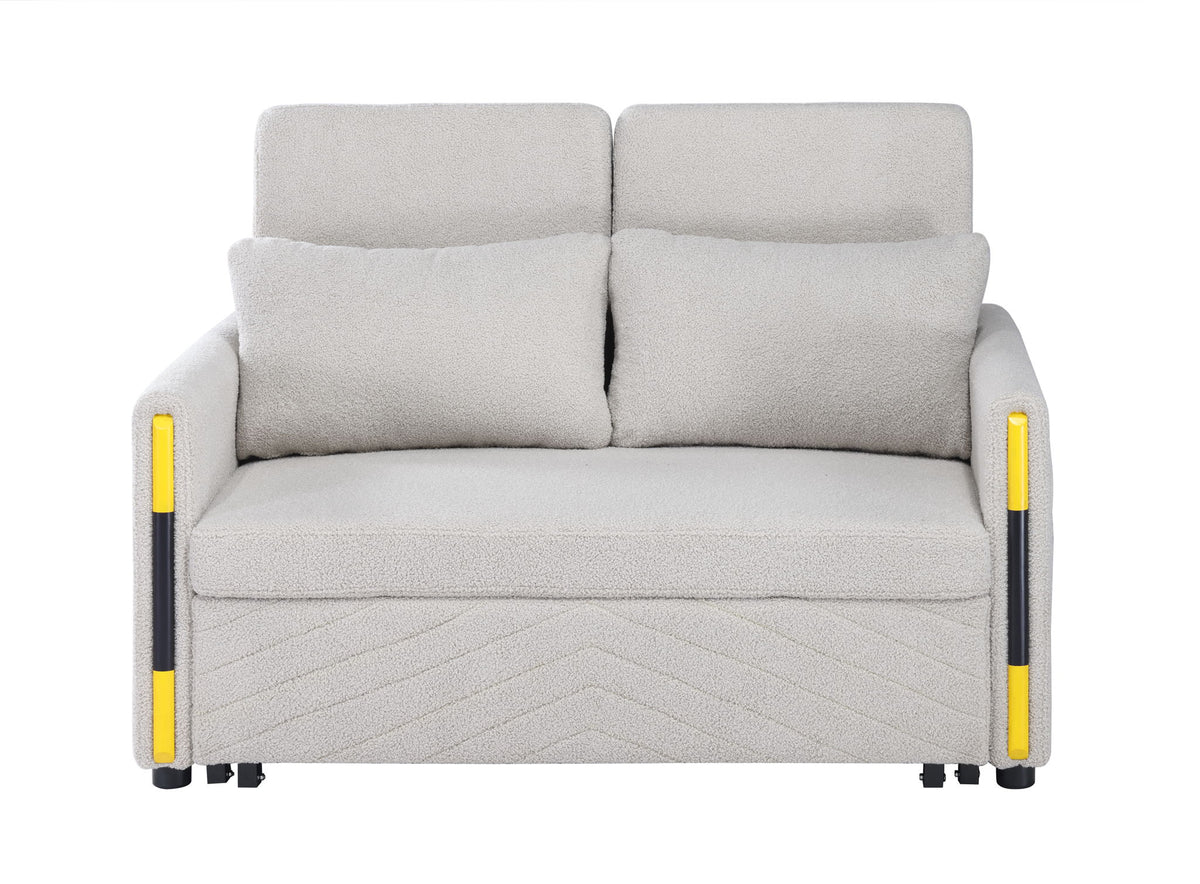 Percy - Teddy Sleeper Loveseat With Dual-Pull Sleeper Design