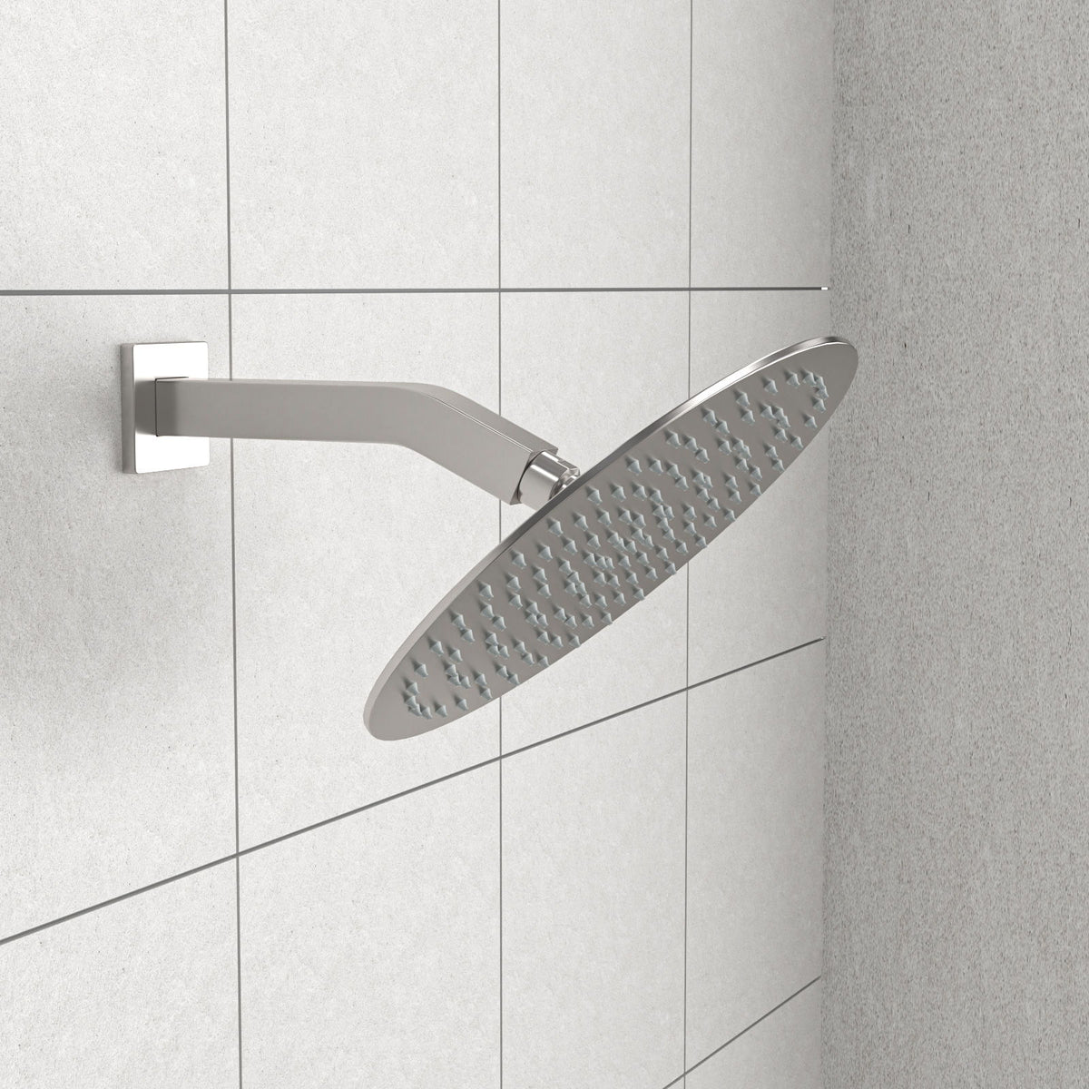 Elegant 6" Shower Arm With Flange, Stainless Steel Construction For Rain Shower Heads