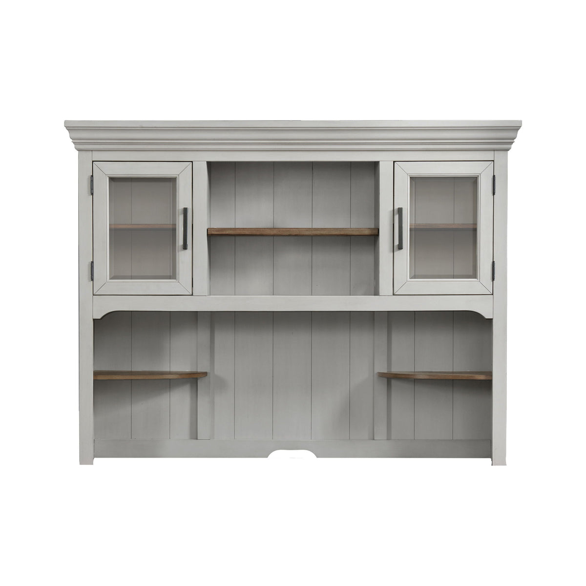 Drake - Credenza Hutch - Rustic White / French Oak