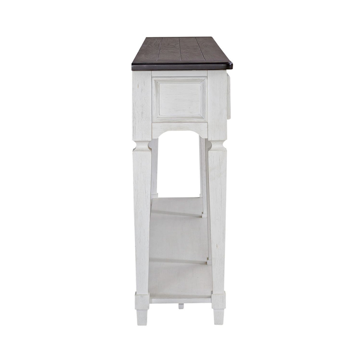 Allyson Park - Hall Table - Wirebrushed White / Charcoal