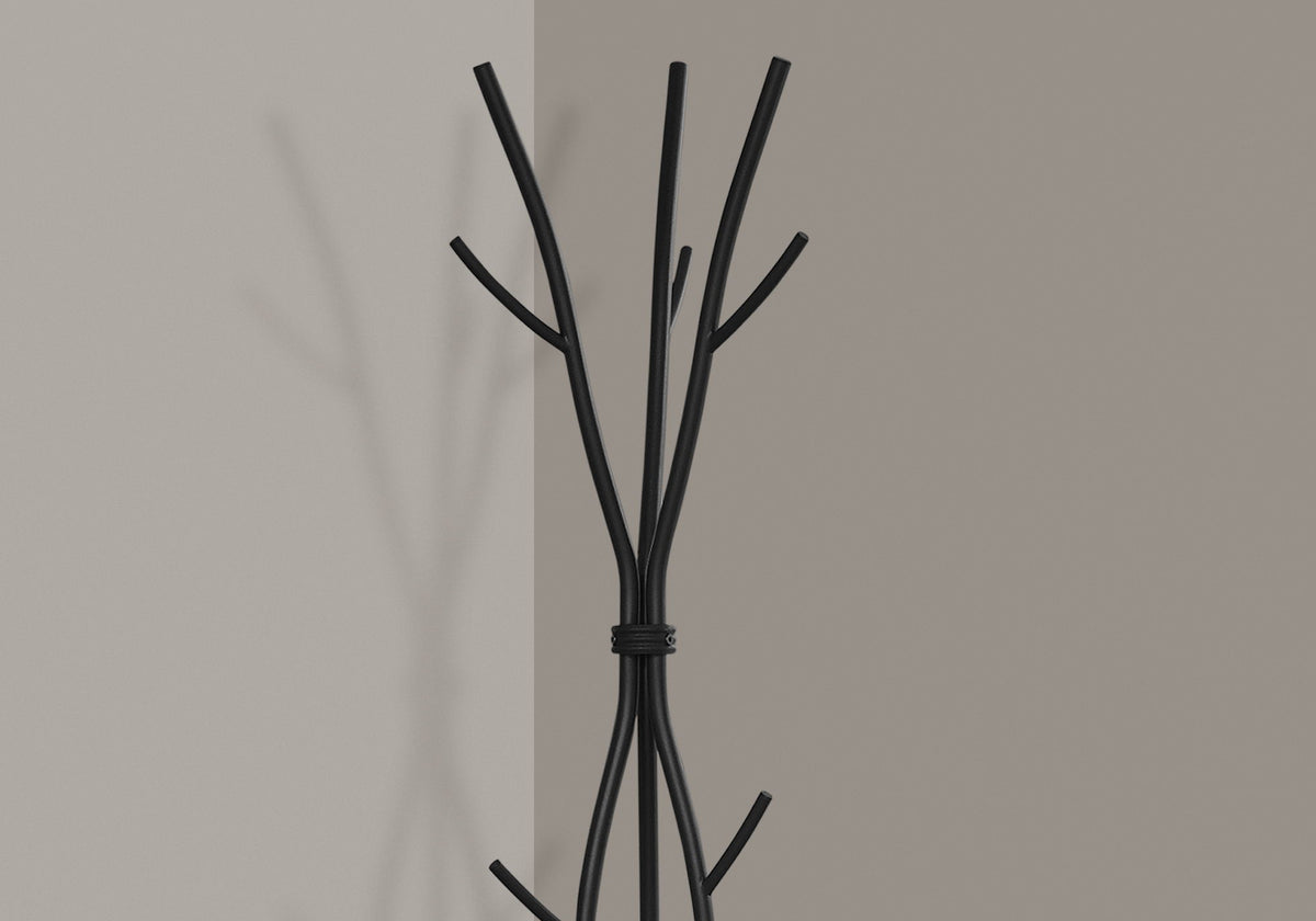 Coat Rack, Hall Tree, Free Standing, 11 Hooks, Entryway, Contemporary & Modern