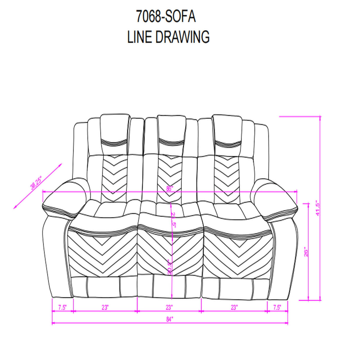 Raize - 10 Power Reclining Sofa With DDT, WC And LED - Gray