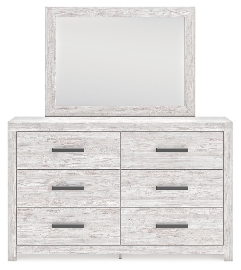 Cayboni - Dresser And Mirror - Whitewash