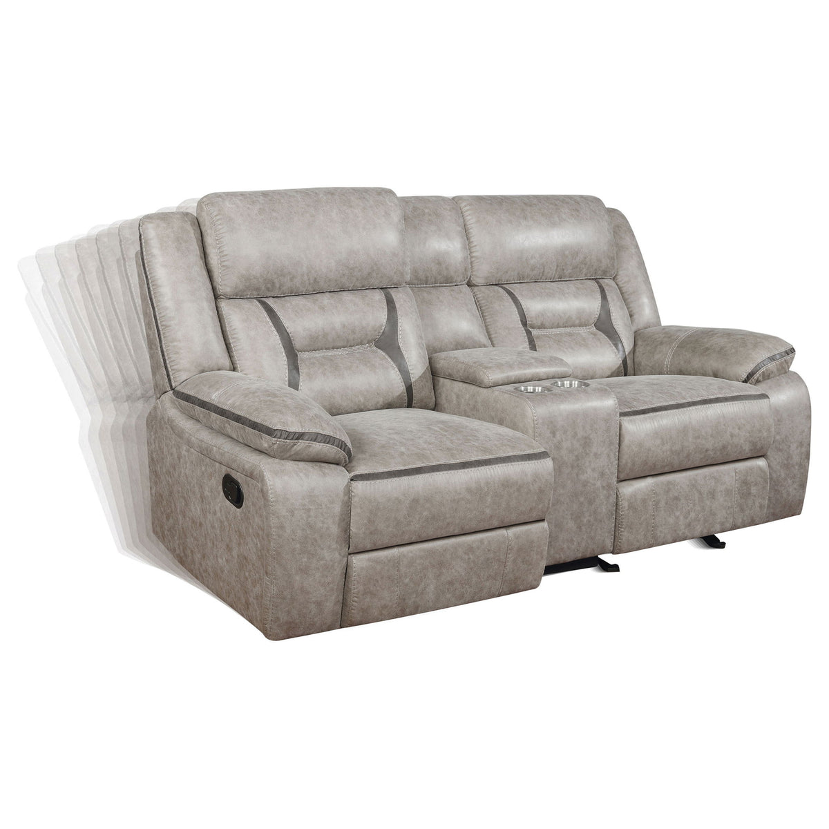 Brazelton - Glider Loveseat With Console