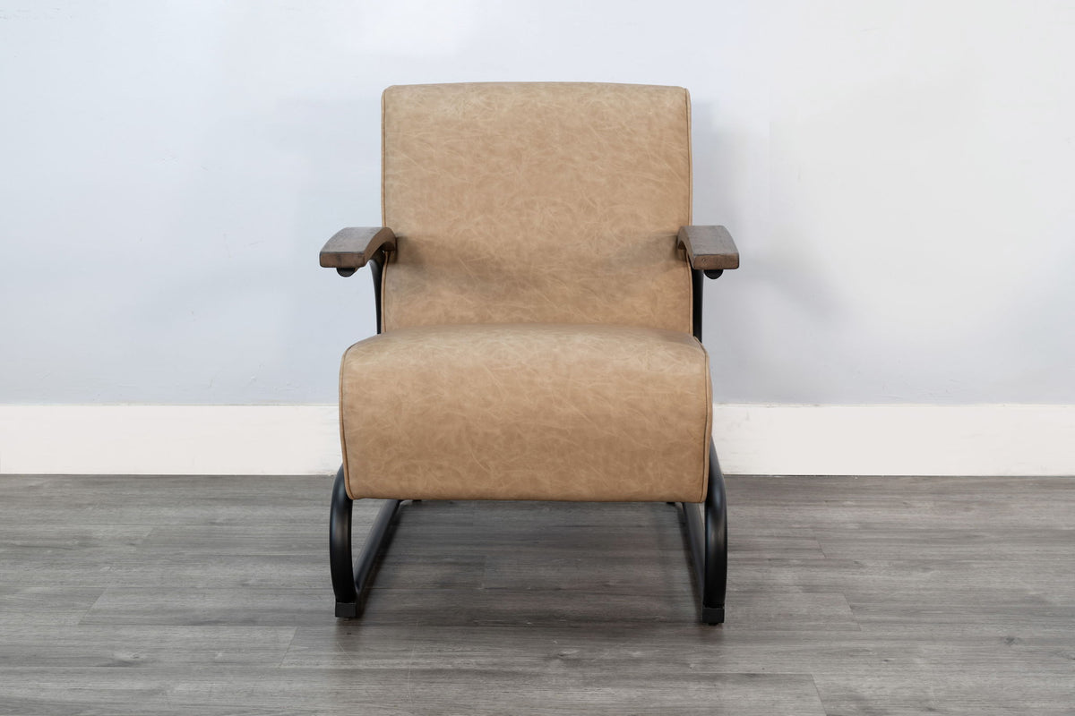 Nash Modern - Industrial Accent Chair With Metal Frame