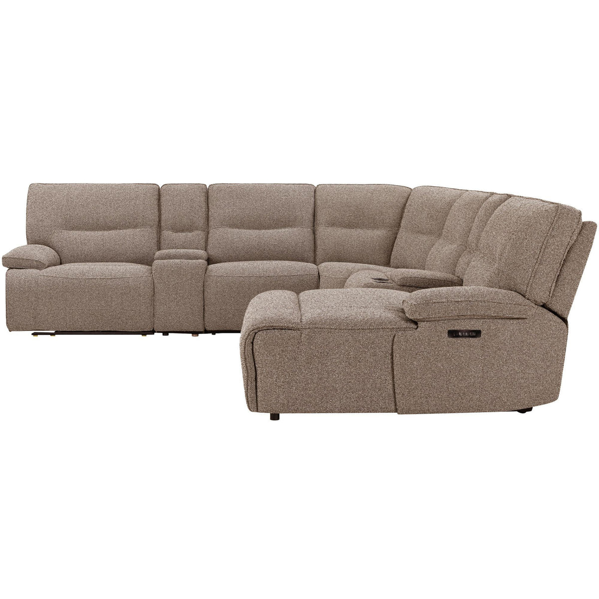 Lucius - 7 Piece Modular Zero Gravity Power Reclining Sectional With Right Arm Facing Chaise - Gellar Earth