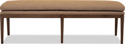 Carlisle - Upholstered Bench - Light Brown / Pecan Pie